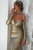 Deep V-Neck Mermaid Gold Beaded Prom Dress ,Cheap Prom Dresses GJS223
