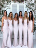 Floor Length Mermaid Spaghetti Straps Bridesmaid Dresses LBQB0035