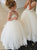 Ball Gown Scoop Open Back Flower Girl Dresses with Lace 