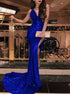 Royal Blue Mermaid Sequin Backless Prom Dress LBQ1017