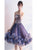 A Line Tulle Purple Appliques Sweetheart Prom Dresses
