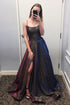 Chic Simple Sparkly Long A-line Spaghetti Straps Prom Dresses Party Dress  GJS249