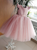 Ball Gown Pink Tulle Pearl Bowknot Flower Girl Dresses