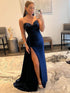 Vida |Mermaid Strapless Satin Prom Dress with Slit