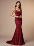 Red Mermaid Sweetheart Floor-Length Satin Prom Dress with Pleated