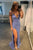 Spaghetti Straps Sequin Sexy Mermaid Side Slit Popular Cheap Prom Dresses Evening Dress  GJS739