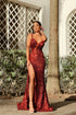 Front Split Sequins Mermaid Sweetheart  Prom Dress With Spaghetti-Straps