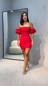 Strapless Red Homecoming Dress Red Cocktail Dress Y2187