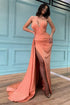 Strapeless Sweetheart Romantic Mermaid Prom Dress with Ruffles and Split