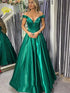 Green Prom Dresses Satin Evening Dresses SYP42