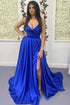 Royal Blue Split Prom Dress SYP4