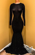 Long black sequin prom dresses long sparkly mermaid open back evening dresses with train Y841