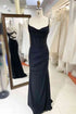 Black Pleated Prom Dress With Spaghetti Straps SYP119