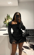 Sexy Black Party Dress Short Homecoming Dress Y4460