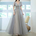 Elegant Princess Formal Evening Prom Dress Gorgeous V Neck Puff Sleeve Bandage Long Dresses Floral Glitter Robes De Soirée 2025