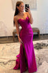 Sunnderly Abby |Mermaid Sweetheart Satain Prom Dress with Slit