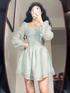 Retro A-line Homecoming Dress with Long Sleeves Party Dress Y2517
