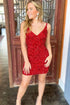 Glitter Lavender Sequined Homecoming Dress SYH28