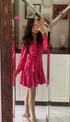 Elegant A-line Long Sleeves Party Dress Homecoming Dress Y5678