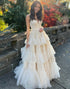 Tulle Formal Gown Layered Prom Dress with Sweep Train SYP156