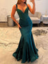 Luxurious Emerald Green Beaded Corset Mermaid Prom Dress