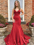 Mermaid Sleeveless Court Train Prom Dresses SYP140