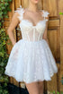 Mini White Homecoming Dress Lace Short Prom Dress PD519