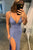 Spaghetti Straps Sequin Sexy Mermaid Side Slit Popular Cheap Prom Dresses Evening Dress  GJS739
