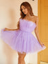 Tulle Ruffles Short dress Sleeveless Mini Dresses SYH65