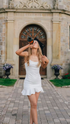 White Spaghetti Straps Graduation Dress White Homecoming Dress Y2986