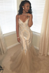 Spaghetti Straps Sparkle Sequins Prom Dress Sleeveless Mermaid Sexy Evening Gowns Y1466