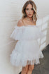 White Tulle Mini Dress Short Mini Gown SYH6