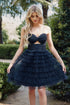 A-line sweetheart bodice tulle Tiered Dress SYH107