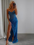 Strapless Sweetheart Sequins Bodycon Long Prom Dress with Beading
