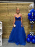 Sparkly Glitter Beaded Sweetheart Bodice Tulle Long Prom Dress