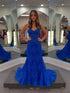 Strapless Sweetheart Corset Bodice Prom Dress with All-over Lace
