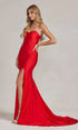 Red Prom Dress Sweetheart Strapless Formal Dress SYP49