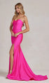 Fuchsia Prom Dress Sweetheart Strapless Formal Dress SYP47