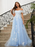 Tulle Applique Off-the-Shoulder Prom Dresses SYP165