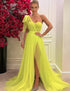 Prom Dresses with One Shoulder Slit in Prom Dress SYP12