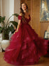 Tulle Ruffles Off-the-Shoulder Prom Dresses SYP141