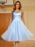 Straps Short Dress Knee Length Party Dresses SYH64