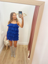 Royal Blue Tiered Homecoming Dress Royal Blue Party Dress  Y2308
