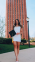 Cute White Graduation Dress White Homecoming Dress Y2162
