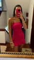 Strapless Hot Pink Homecoming Dress Mini Dress Y2136