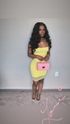 Sexy Spaghetti Straps Light Yellow Dress Light Yellow Homecoming Dress Y2196