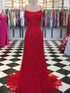 A-Line/Elegant Tulle Applique Spaghetti Straps Sleeveless Prom Dresses