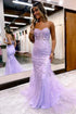 Evie |Mermaid Sweetheart Neck Lace Long Prom Dress With Appliques