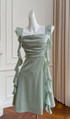 Simple A Line Homecoming Dress Satin Mini Prom Party Dress Y7575