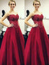Ball Gown Sleeveless Sweetheart Beading Floor-Length Satin Prom Dresses